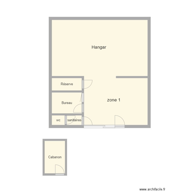 hangar picou. Plan de 0 pièce et 0 m2