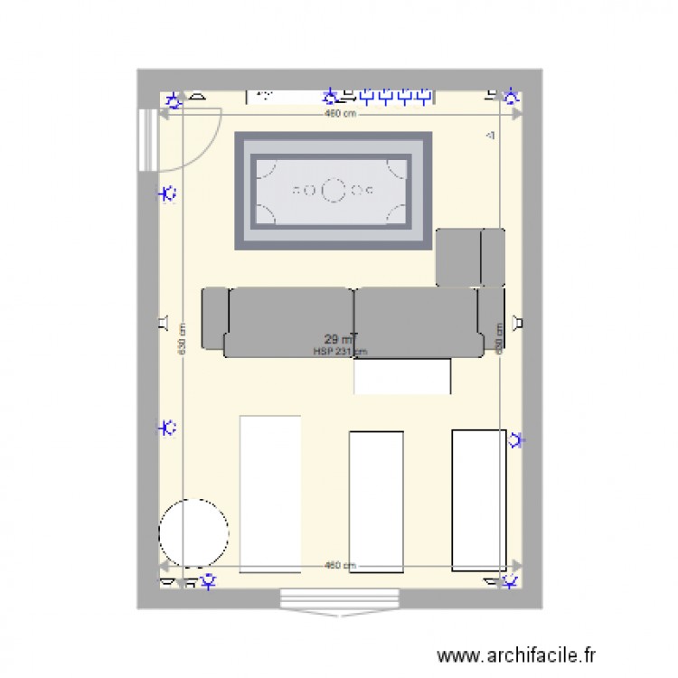 Salle détente sport. Plan de 0 pièce et 0 m2