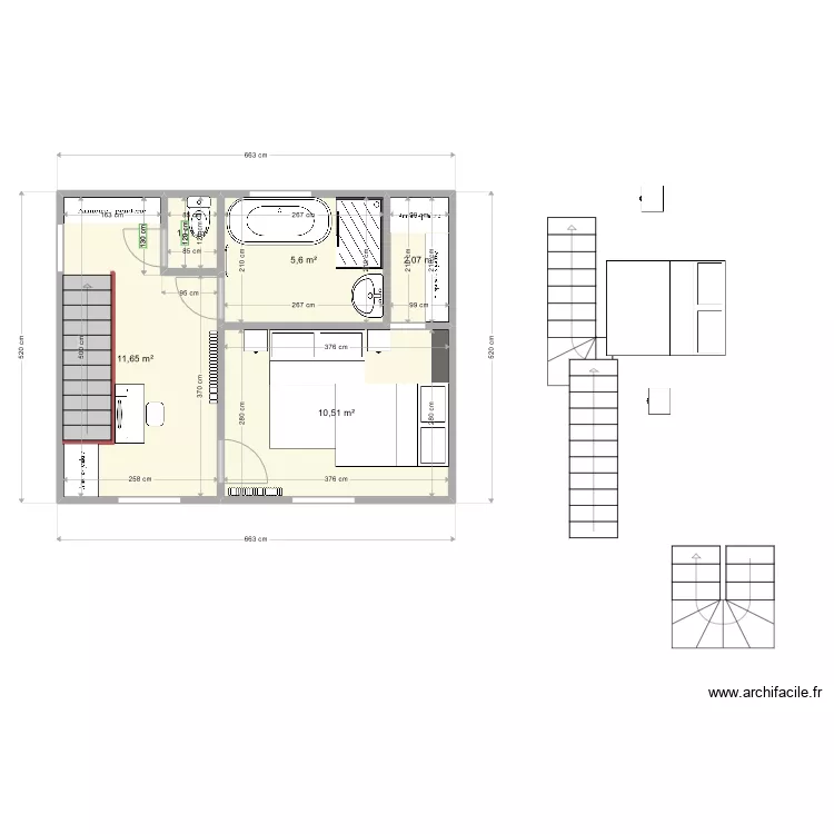 &eacute;tage 2&egrave;me version. Plan de 