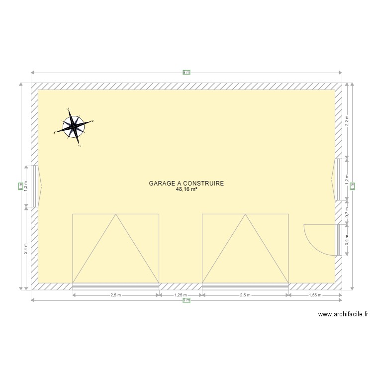 PLAN GARAGE PC4B 2. Plan de 0 pièce et 0 m2