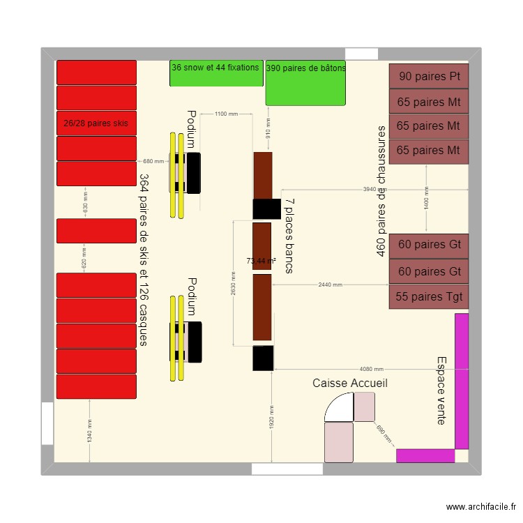 SPORTECH 1. Plan de 1 pièce et 73 m2