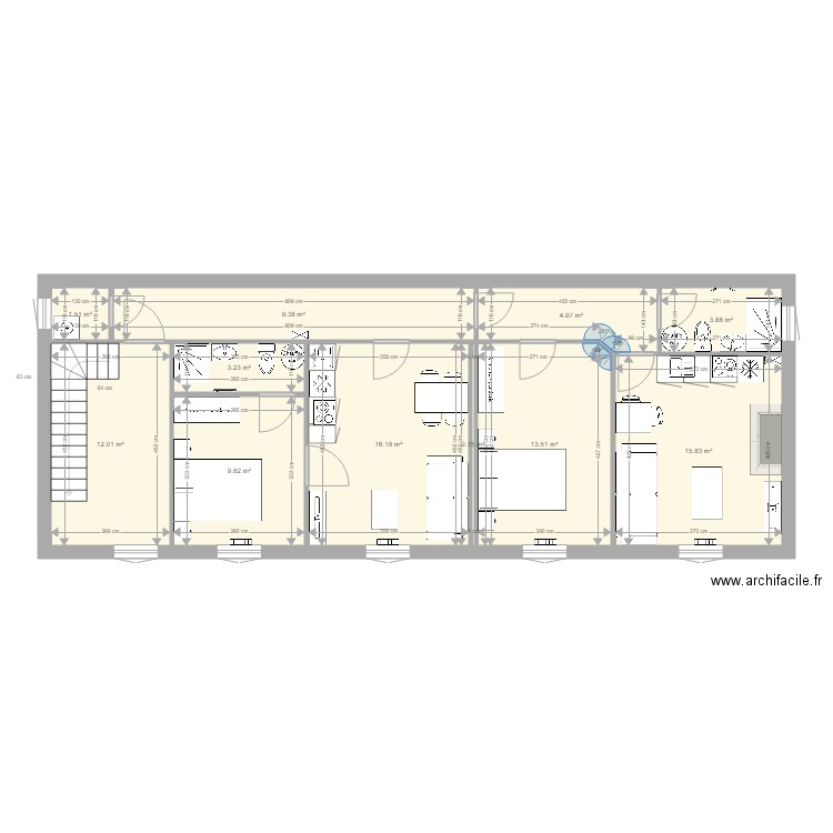 AIGUILHE 1er étage. Plan de 0 pièce et 0 m2