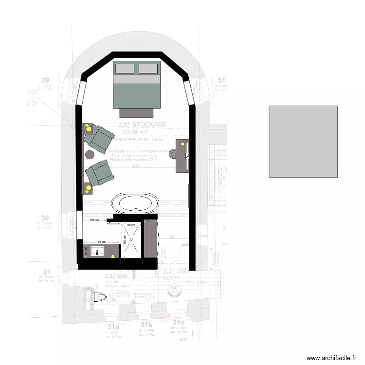 Chambre 9 E. Plan de Chambre 9 E. Plan de