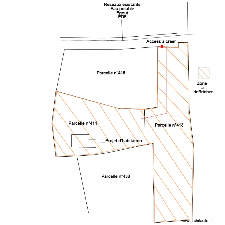 Lobello d&eacute;ffrichement . Plan de 