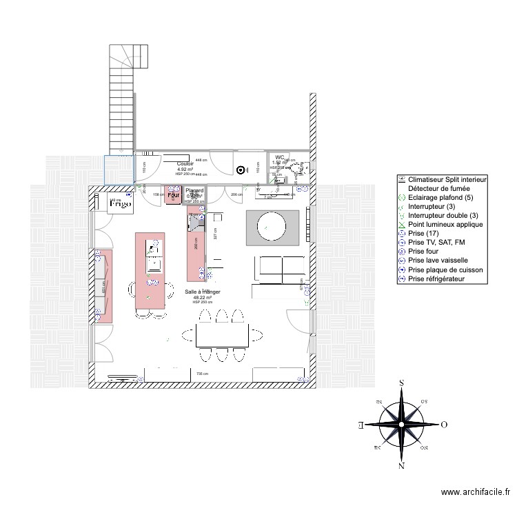 PLAN EXISTANT DOUHAY. Plan de 0 pièce et 0 m2