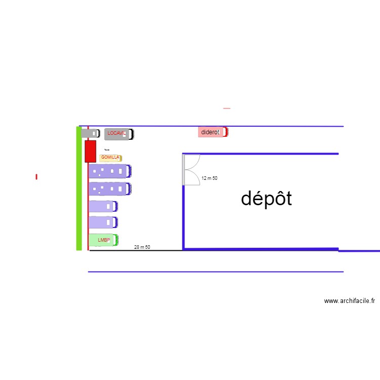 parking camion. Plan de 0 pièce et 0 m2