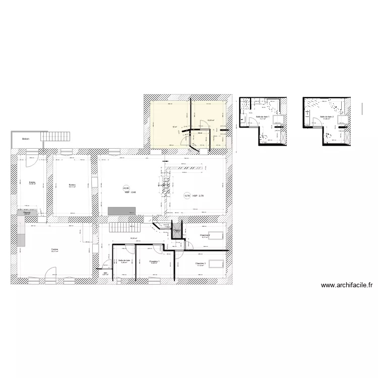 APPARIGLIATO EXISTANT V3 SDB. Plan de 