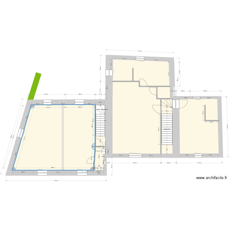 V07092022 avec côtes. Plan de 16 pièces et 311 m2