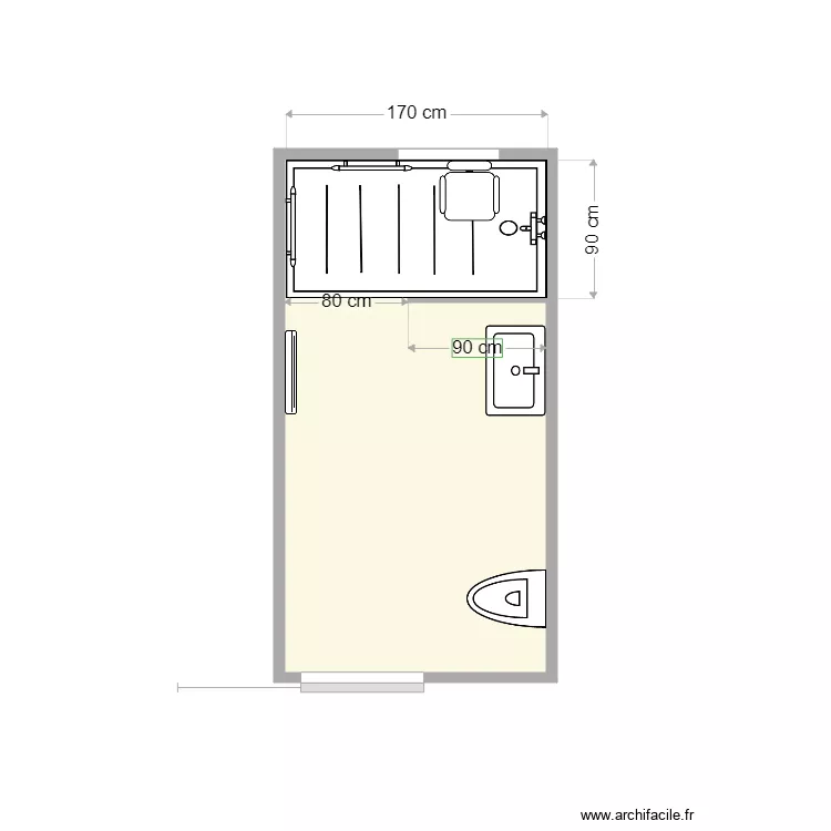 PLan apr&egrave;s travaux Poupon. Plan de 