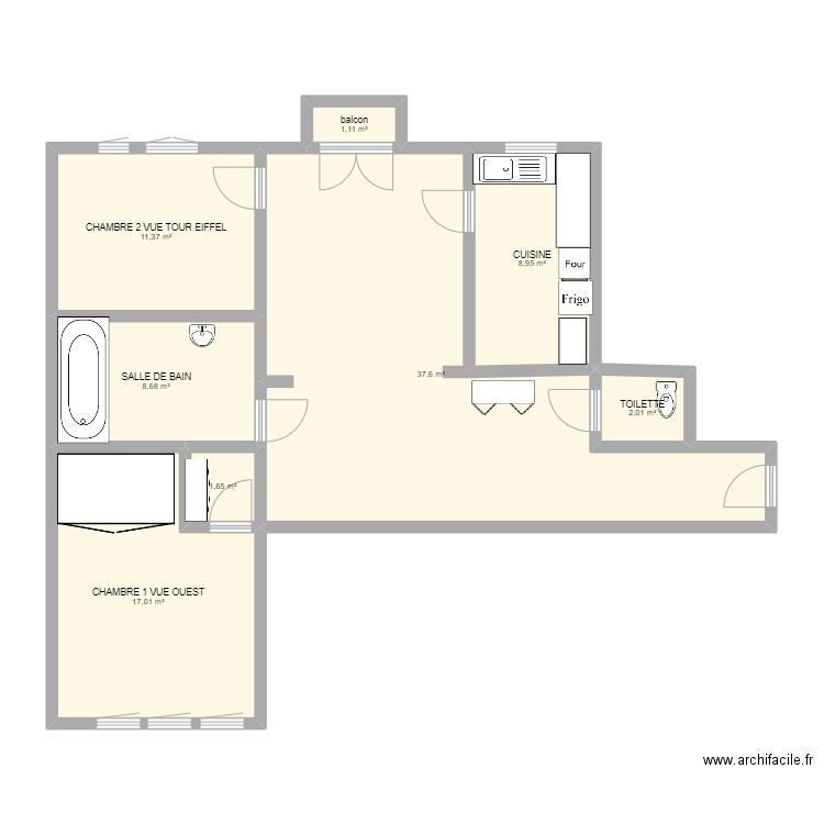 PLAN APPART. Plan de 0 pièce et 0 m2