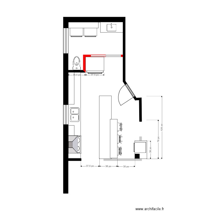 rachelle cuisine2. Plan de 0 pièce et 0 m2