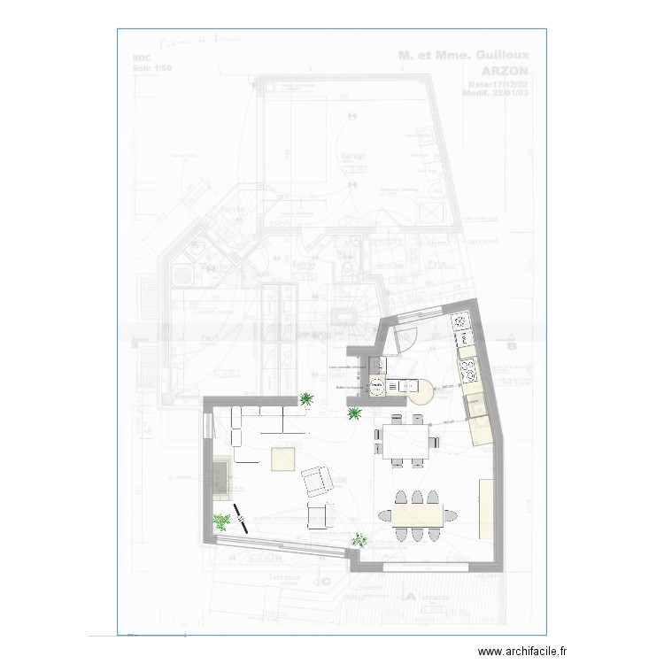 Arzon cuisine salon v20b. Plan de 0 pièce et 0 m2