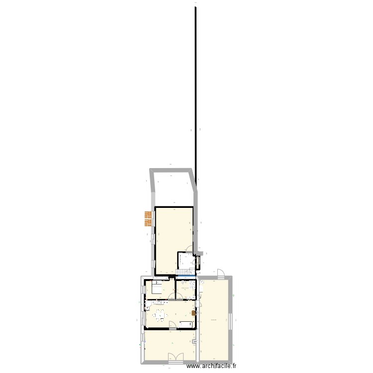 Petit  AULNAY AMENAGEMENT. Plan de 14 pièces et 206 m2