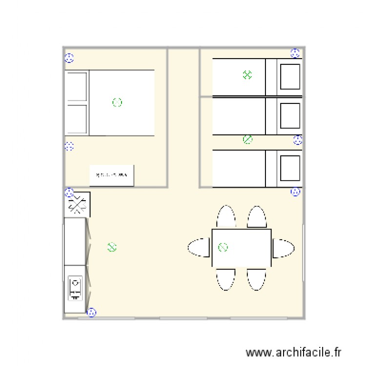 Plan tente ESPACE 5 personnes. Plan de 0 pièce et 0 m2