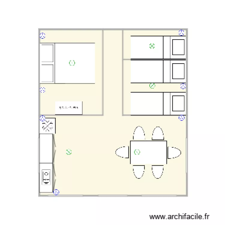 Plan tente ESPACE 5 personnes. Plan de 