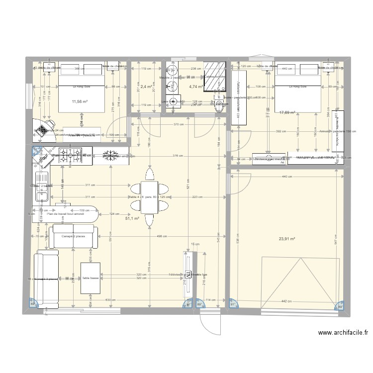 Tulette 2021. Plan de 6 pièces et 111 m2