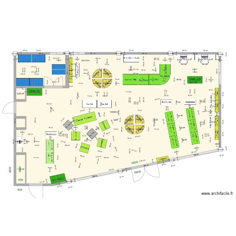 CDIb. Plan de 3 pièces et 133 m2