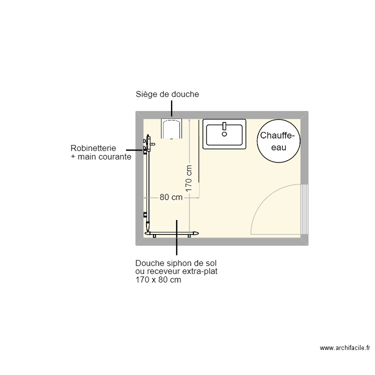 Thouvenot SDB projet. Plan de 0 pièce et 0 m2