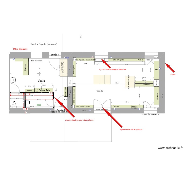 Librairie 25 03 22. Plan de 0 pièce et 0 m2