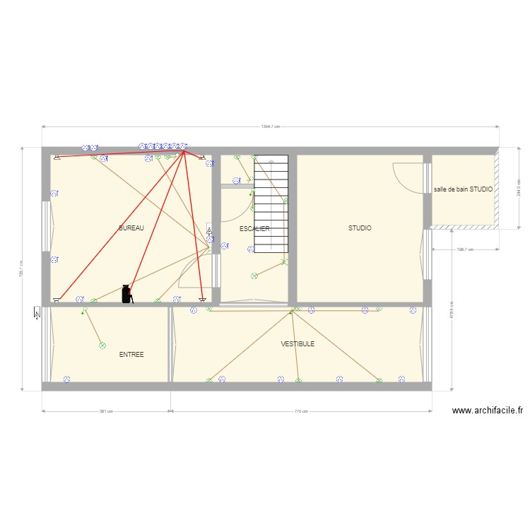 RDC electricite. Plan de 0 pièce et 0 m2