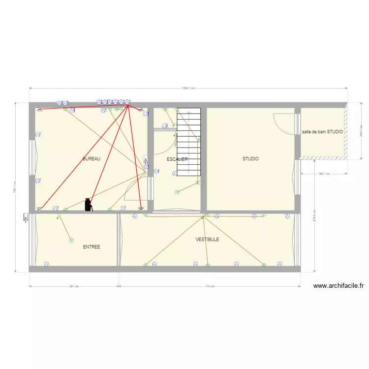 RDC electricite. Plan de 
