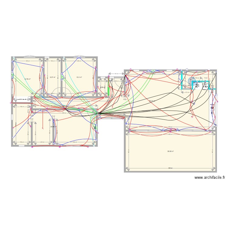 schéma électrique  villa  SEVERIENS PROCIDA. Plan de 0 pièce et 0 m2