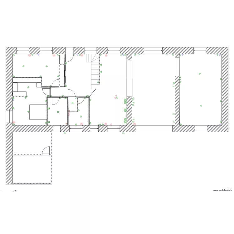 Rez de chauss&eacute;e &eacute;l&eacute;ctrique. Plan de 
