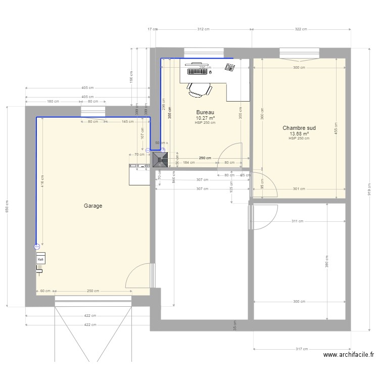 Garage et bureau 2. Plan de 0 pièce et 0 m2