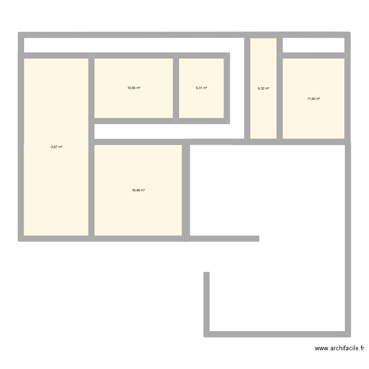 plan de masse. Plan de 6 pièces et 80 m2