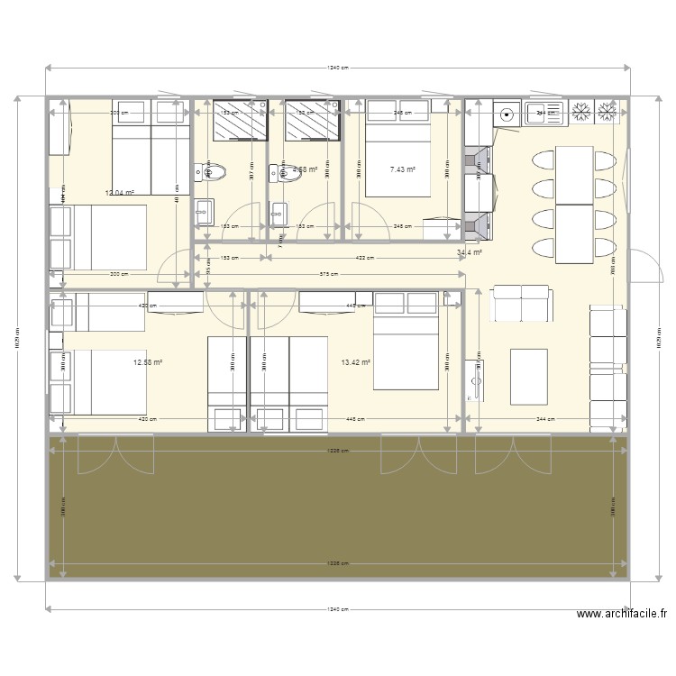 MODELLE JULIETTA PLAN DE BASE MODIFIE. Plan de 0 pièce et 0 m2