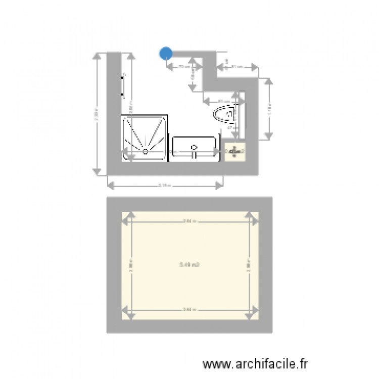 SDB parent. Plan de 0 pièce et 0 m2