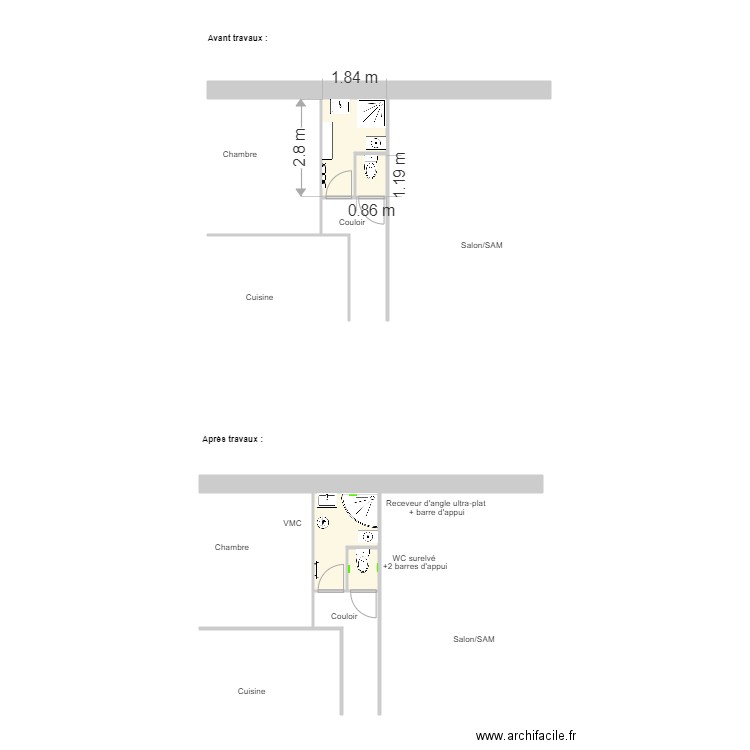 SANCIAUME. Plan de 4 pièces et 10 m2