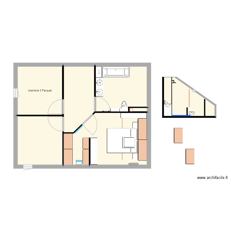 etage. Plan de 0 pièce et 0 m2