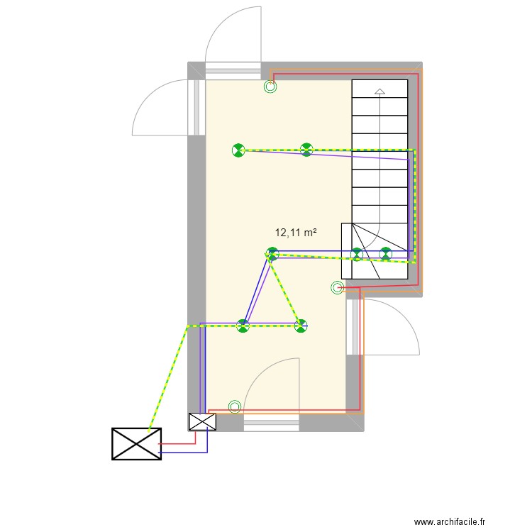 couloir. Plan de 0 pièce et 0 m2