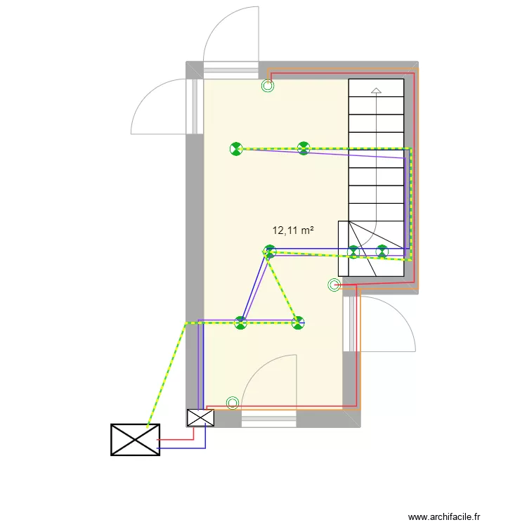 couloir. Plan de couloir. Plan de