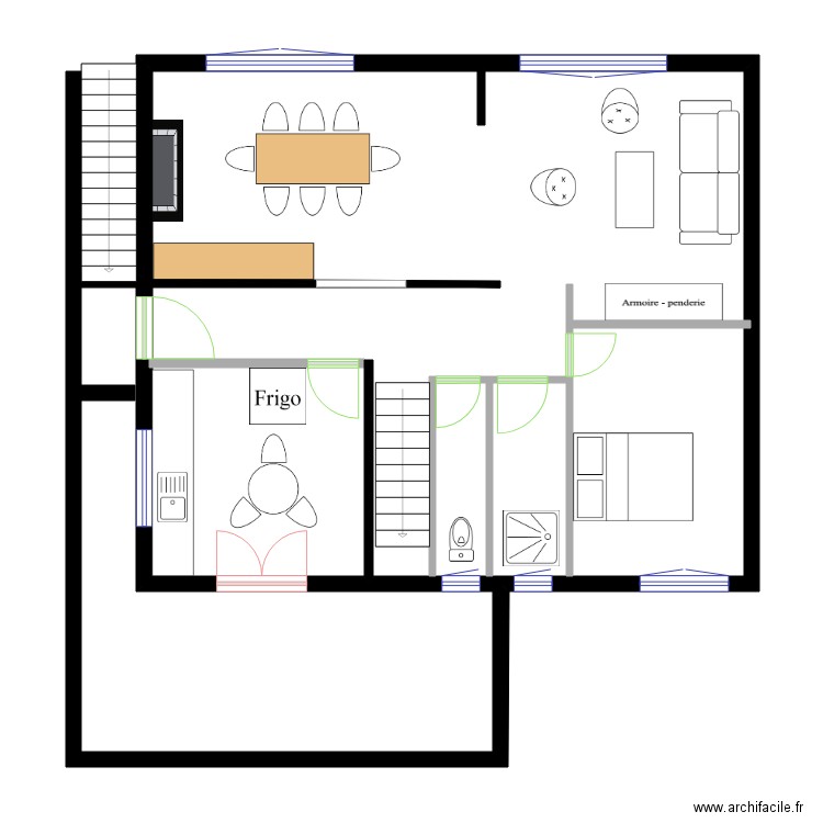 plan maison des iles. Plan de 0 pièce et 0 m2