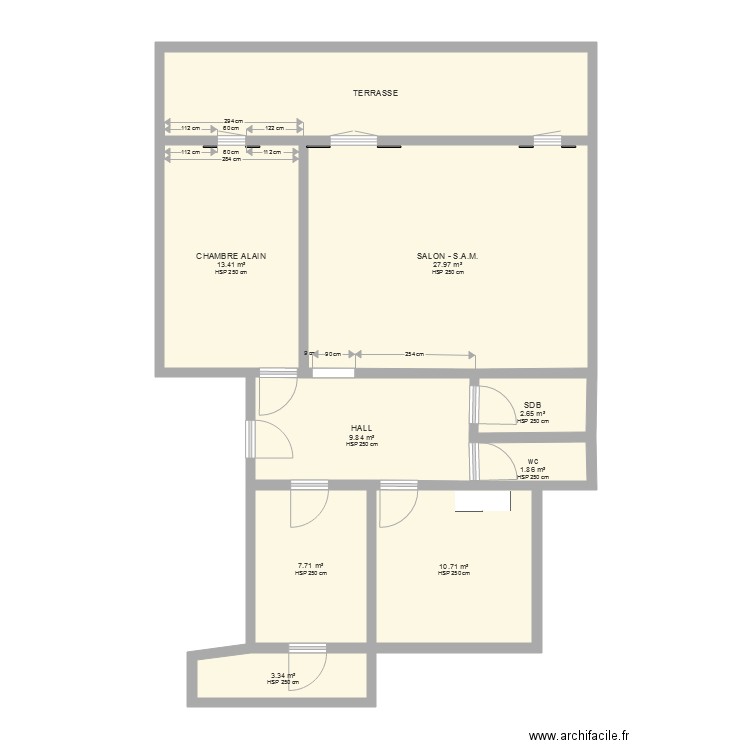 APPARTEMENT 3 P. Plan de 0 pièce et 0 m2