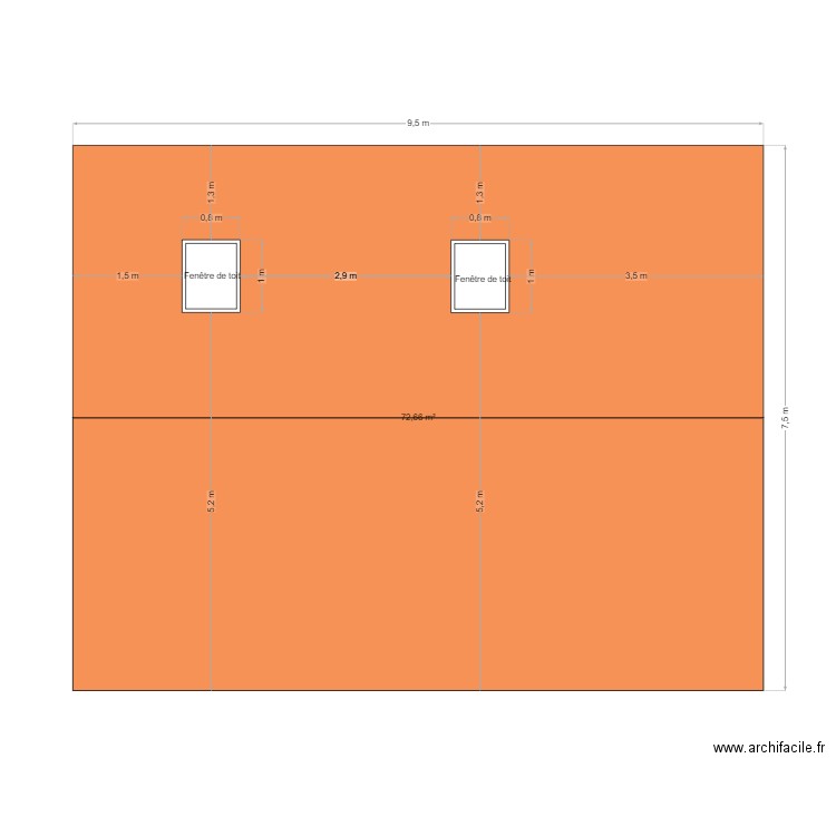 Toiture . Plan de 0 pièce et 0 m2