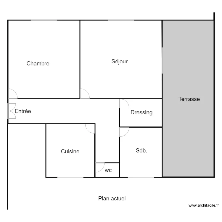 Plan Eveque actuel . Plan de 