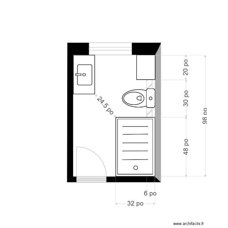Lesco sdb2. Plan de 0 pièce et 0 m2