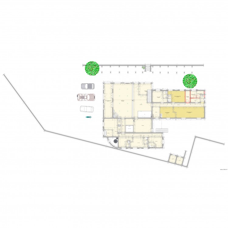 hotel les trois chenes modifié. Plan de 0 pièce et 0 m2