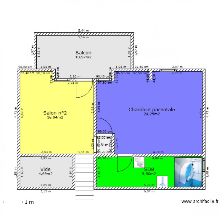 SKP_Bassam_etage. Plan de 0 pièce et 0 m2