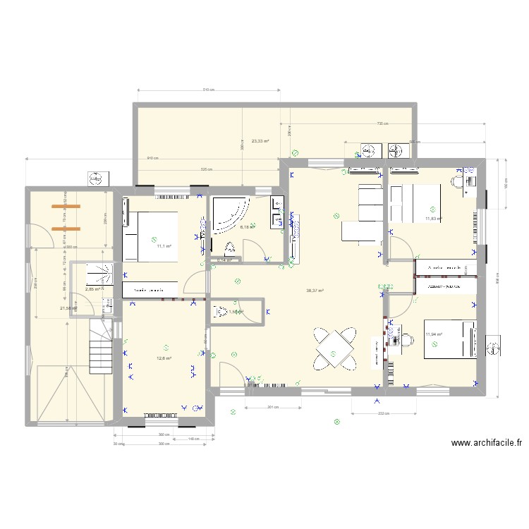 plan SP3C 28 11 2023. Plan de 12 pièces et 142 m2