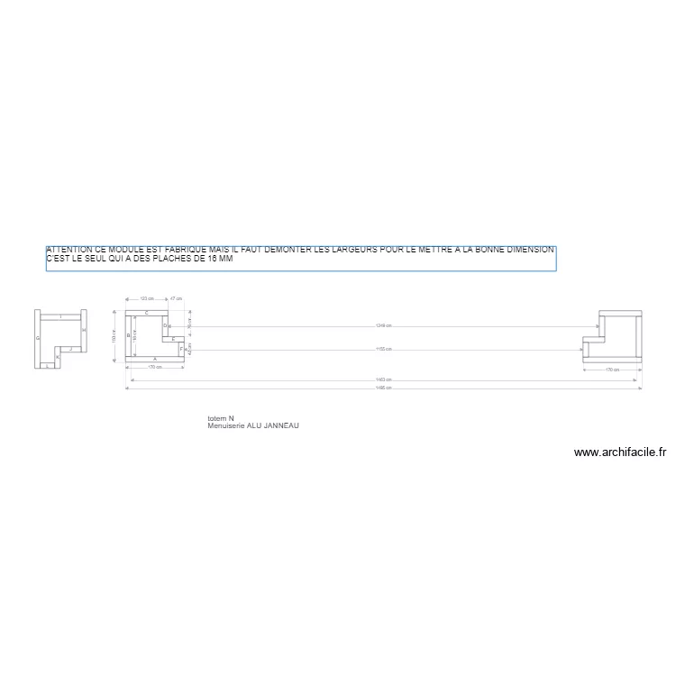 Totem N Estival alu. Plan de 