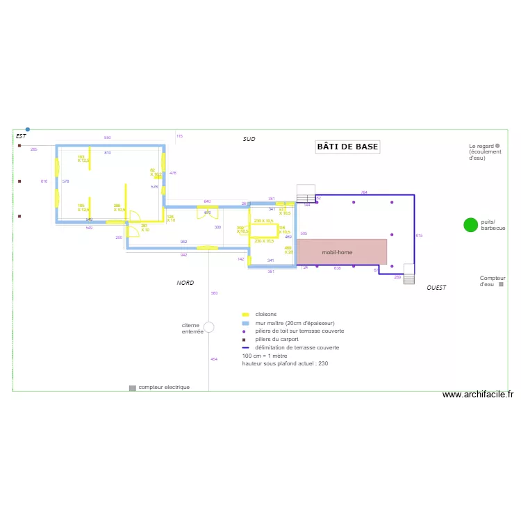 B&acirc;ti base. Plan de 