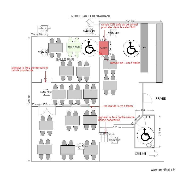 LES SPORTS CAFE RESTO travaux. Plan de 0 pièce et 0 m2