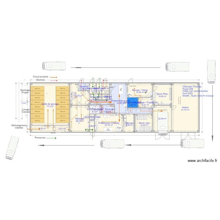 Willemsen 006. Plan de 26 pièces et 374 m2