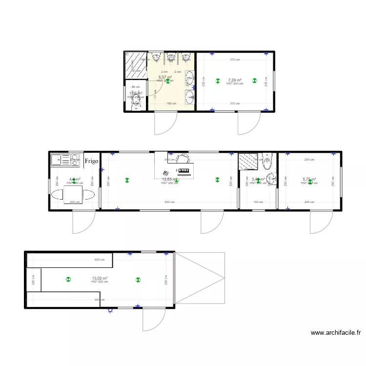 Plans conteneurs. Plan de 