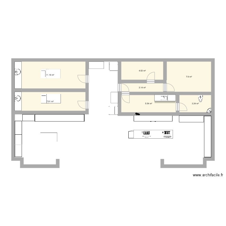 institut. Plan de 0 pièce et 0 m2