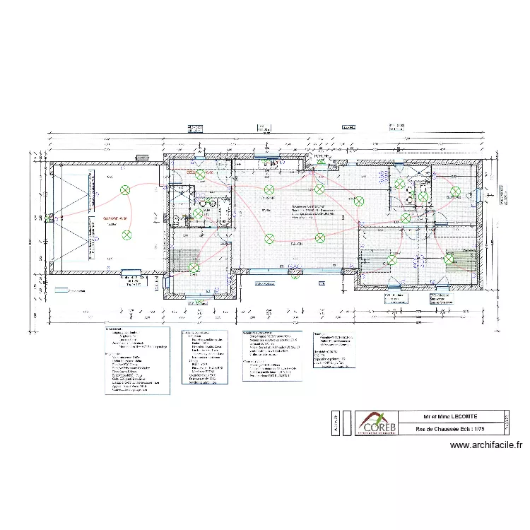 LECOMTE. Plan de 